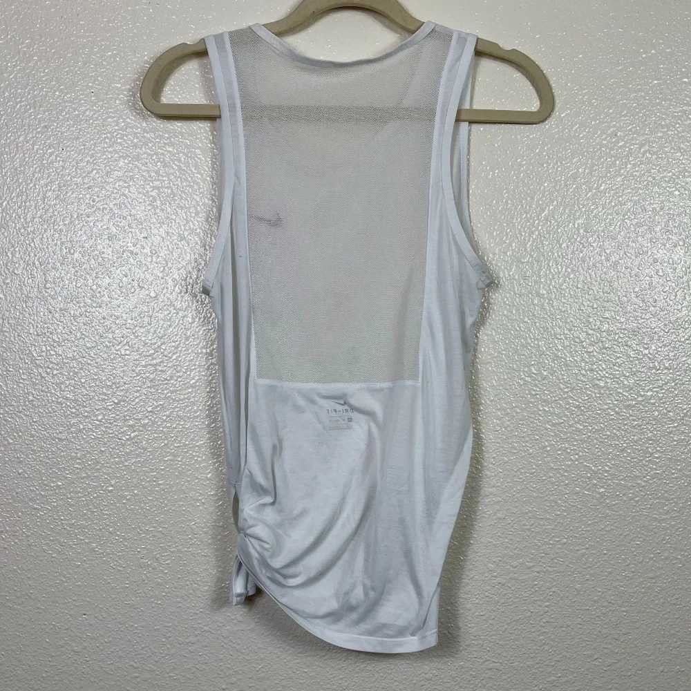 NIKE Dri-Fit White Mesh Back Tank Top Women's size XS